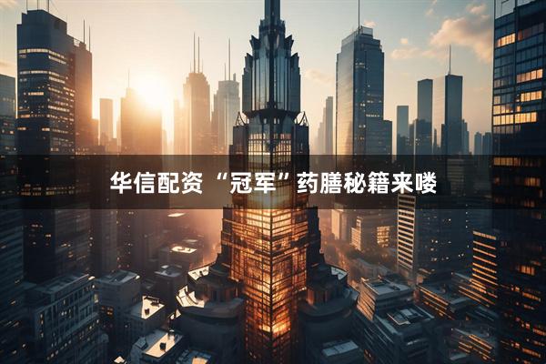 华信配资 “冠军”药膳秘籍来喽