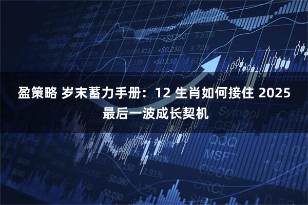 盈策略 岁末蓄力手册：12 生肖如何接住 2025 最后一波成长契机